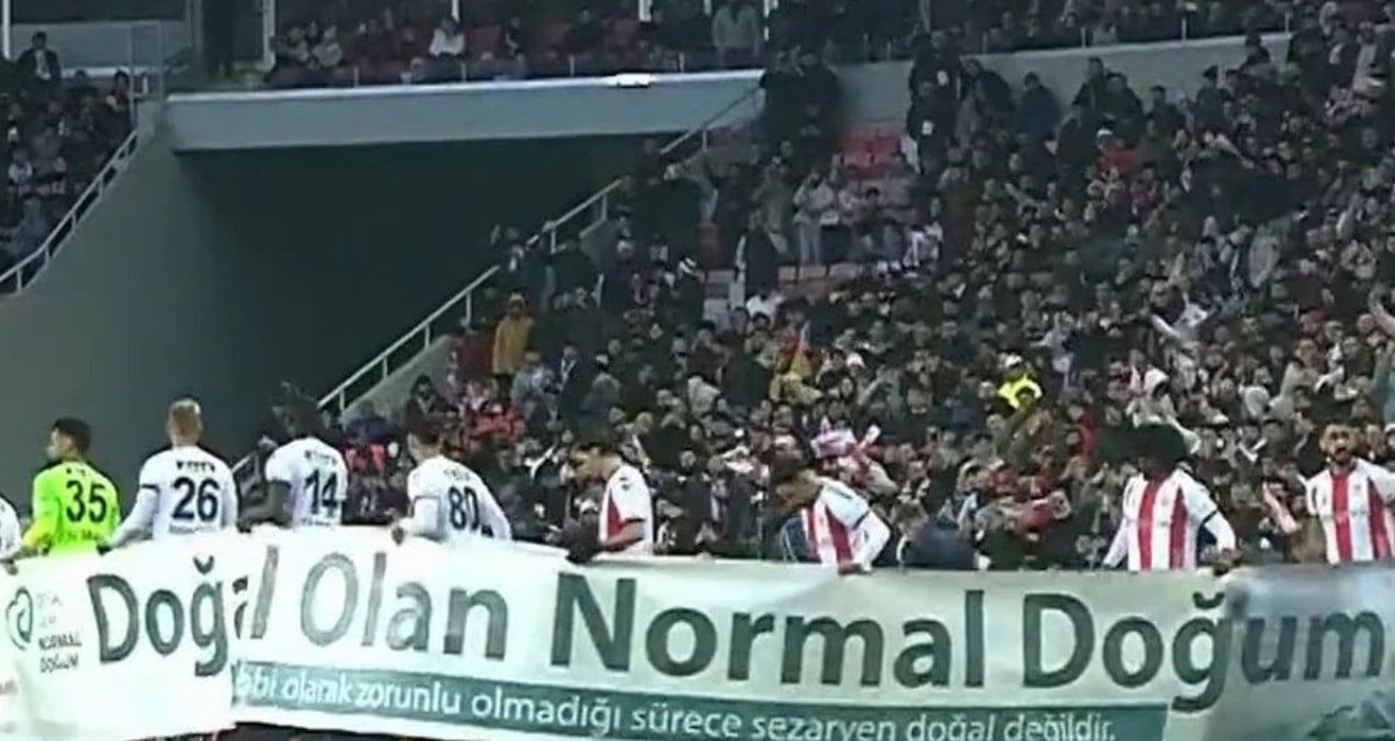 ‘Normal doğum’ pankartına Sivasspor’un yıldız isminden yanıt